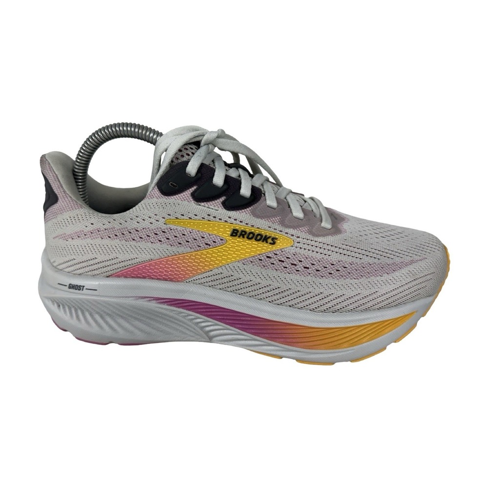 Brooks Ghost 17 Womens Running Shoes Size 7.5 Extra Wide 2E Oyster Apricot Gray